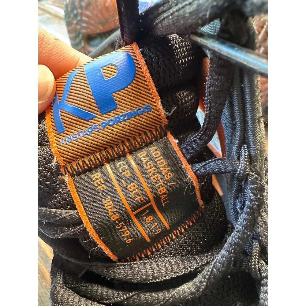Adidas Pro Bounce 2018 Kristaps Porzingis PE Mens 9.5 Black Orange Blue B41990‎